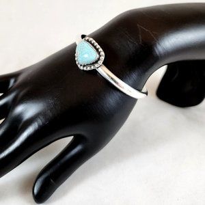 Sterling Silver Blue/Brown Turquoise Cuff Bracelet